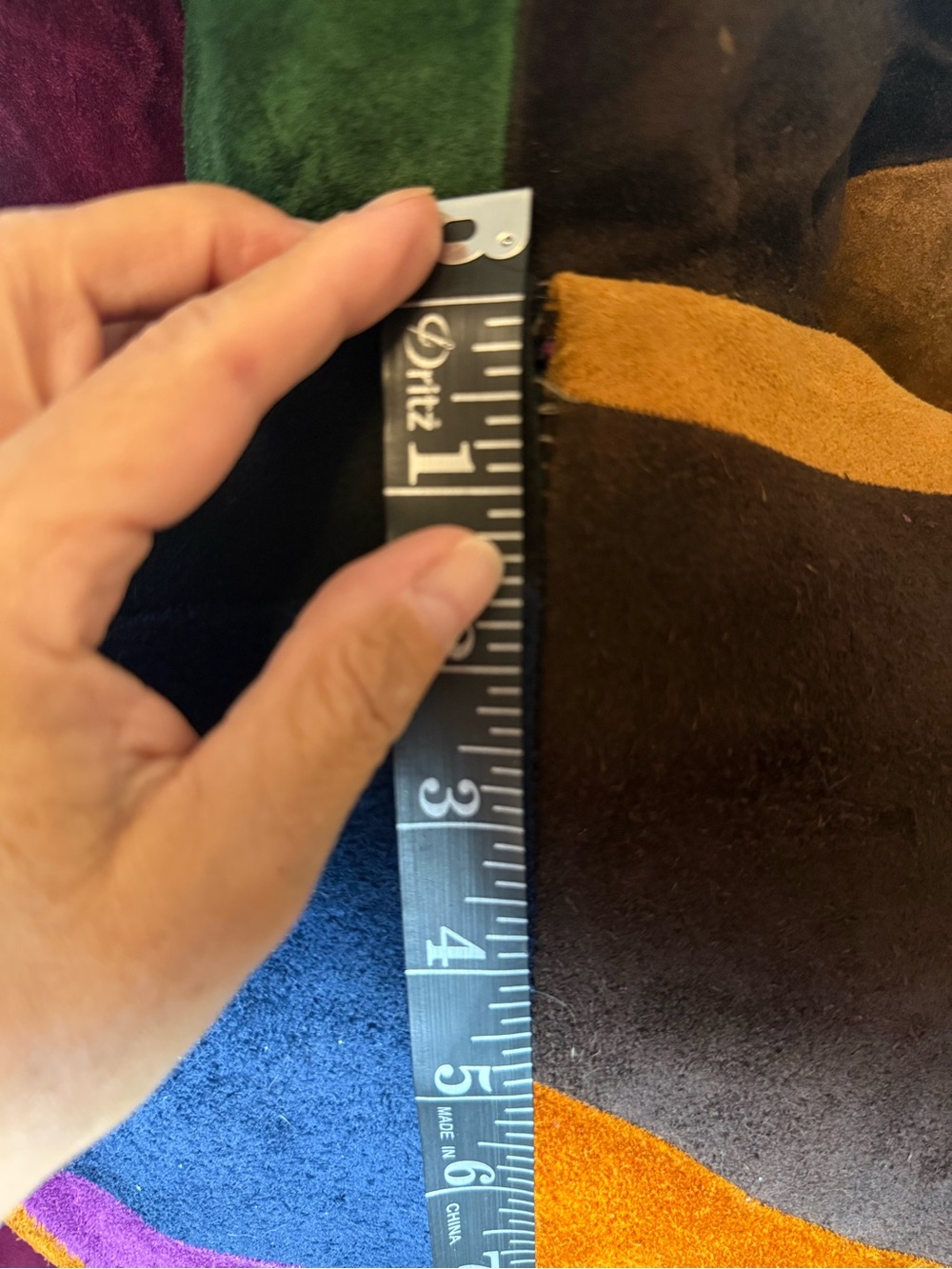 Vintage 70s Suede Patchwork Coat, Beautiful Condition - Picture 16 of 16